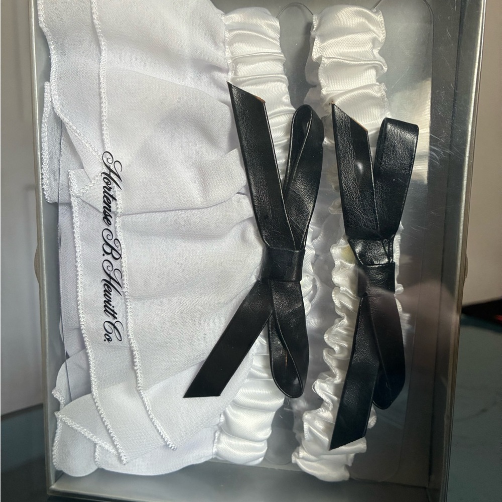 White Soft Cotton Garters